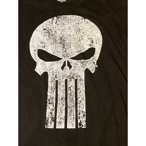 Marvel Mens Punisher Logo Black Graphic T-Shirt M - Picture 2 of 7